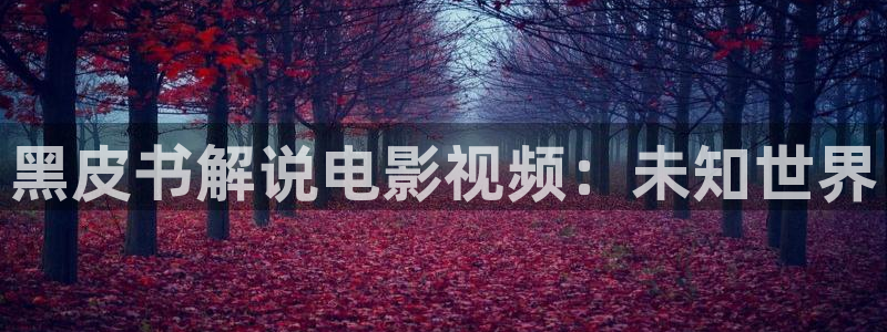 女同久久视频：黑皮书解说电影视频：未知世界